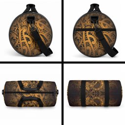 Aotearoa Maori Hei Tiki Duffle Bag Koura Kowhaiwhai Puhoro Motif