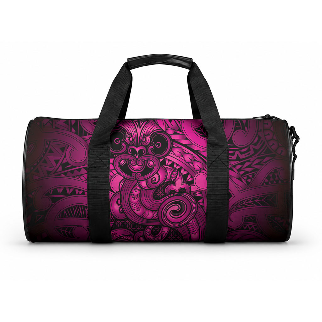 Aotearoa Maori Hei Tiki Duffle Bag Mawhero Kowhaiwhai Puhoro Motif