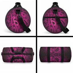Aotearoa Maori Hei Tiki Duffle Bag Mawhero Kowhaiwhai Puhoro Motif