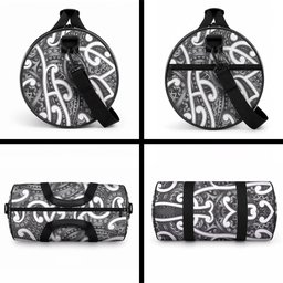 Aotearoa Maori Kowhaiwhai Duffle Bag Kiwikiwi Puhoro and Patiki