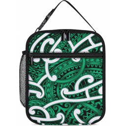 Aotearoa Maori Kowhaiwhai Lunch Bag Kakariki Puhoro and Patiki