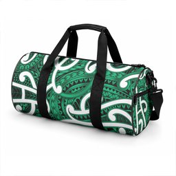 Aotearoa Maori Kowhaiwhai Duffle Bag Kakariki Puhoro and Patiki