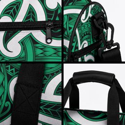 Aotearoa Maori Kowhaiwhai Duffle Bag Kakariki Puhoro and Patiki
