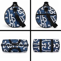 Aotearoa Maori Kowhaiwhai Duffle Bag Kikorangi Puhoro and Patiki