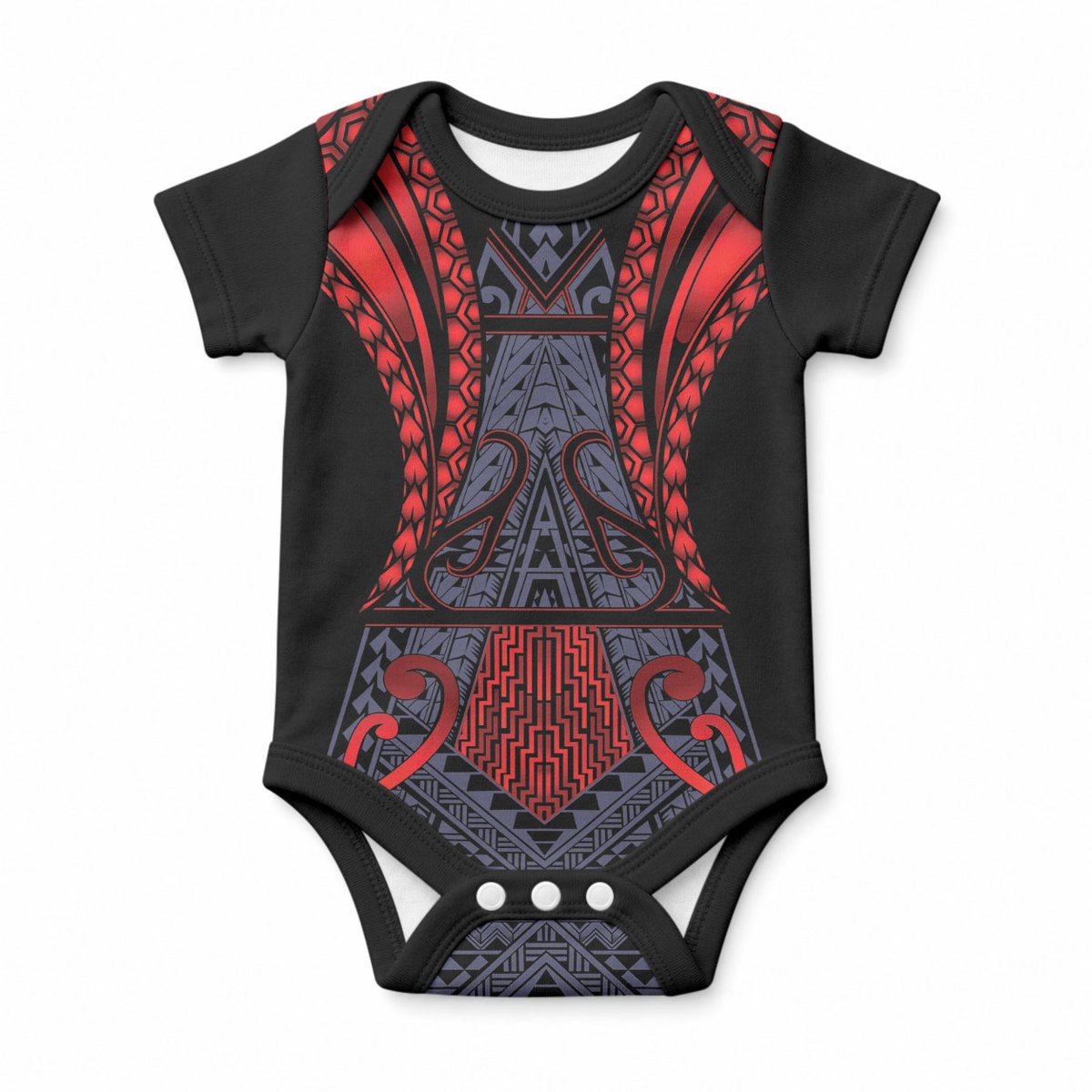 Custom New Zealand Baby Onesie Maori Kiwiana Pattern Tukutuku Motif