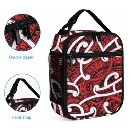 Aotearoa Maori Kowhaiwhai Lunch Bag Whero Puhoro and Patiki