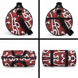 Aotearoa Maori Kowhaiwhai Duffle Bag Whero Puhoro and Patiki