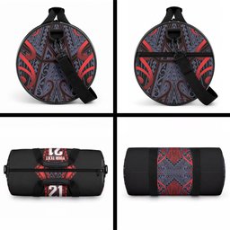 Custom New Zealand Duffle Bag Maori Kiwiana Pattern Tukutuku Motif