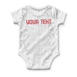 New Zealand Maori Heart Tribal Personalised Baby Onesie Polynesian Patterns