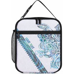 Kahui Whetu Paua shell Kowhaiwhai Taniko Personalised Lunch Bag Taniwha Maori Tribal Style