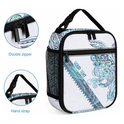 Kahui Whetu Paua shell Kowhaiwhai Taniko Personalised Lunch Bag Taniwha Maori Tribal Style
