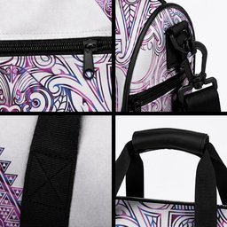 Mawhero Paua shell Kowhaiwhai Taniko Personalised Duffle Bag Taniwha Maori Tribal Style