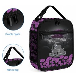ANZAC Day Remembrance Lunch Bag Purple Poppy We Will Remember Them