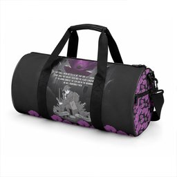 ANZAC Day Remembrance Duffle Bag Purple Poppy We Will Remember Them