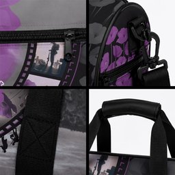 Personalised Remembering ANZAC Lest We Forget Duffle Bag Vintage Film Frame Memorial Purple Poppy