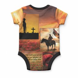 ANZAC Day Film Reel Lest We Forget Baby Onesie Australia NZ Memorial