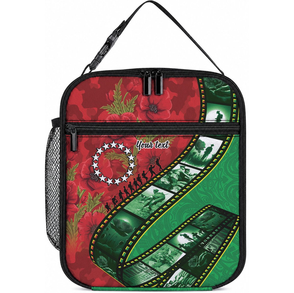 Personalised Cook Islands ANZAC 1915-2026 Filmstrip Lunch Bag Lest We Forget 25 April