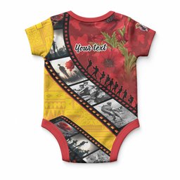 Personalised Niue ANZAC 1915-2026 Filmstrip Baby Onesie Lest We Forget 25 April