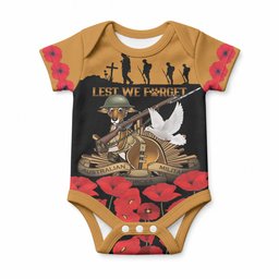 Australia ANZAC Day Personalised Baby Onesie Honouring The Animals That Served