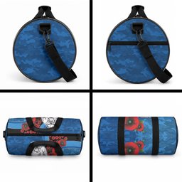 Canterbury-Bankstown Bulldogs ANZAC Personalised Duffle Bag Lest We Forget Poppy Camo