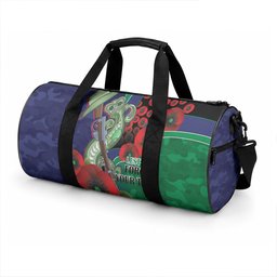 New Zealand Warriors ANZAC Personalised Duffle Bag Lest We Forget Poppy Camo