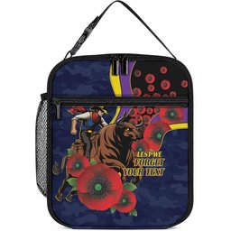 North Queensland Cowboys ANZAC Personalised Lunch Bag Lest We Forget Poppy Camo