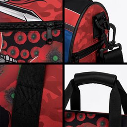 Newcastle Knights ANZAC Personalised Duffle Bag Lest We Forget Poppy Camo