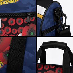 Parramatta Eels ANZAC Personalised Duffle Bag Lest We Forget Poppy Camo