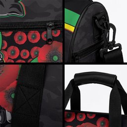 Penrith Panthers ANZAC Personalised Duffle Bag Lest We Forget Poppy Camo