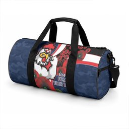 Sydney Roosters ANZAC Personalised Duffle Bag Lest We Forget Poppy Camo
