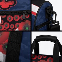 Sydney Roosters ANZAC Personalised Duffle Bag Lest We Forget Poppy Camo