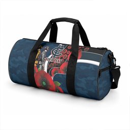 Carlton Blues ANZAC Personalised Duffle Bag Lest We Forget Poppy Camo