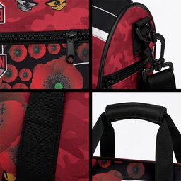 Essendon Bombers ANZAC Personalised Duffle Bag Lest We Forget Poppy Camo