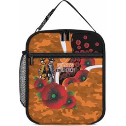 Greater Giants ANZAC Personalised Lunch Bag Lest We Forget Poppy Camo