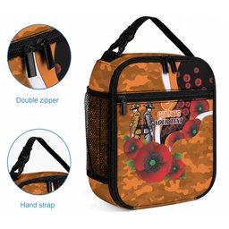 Greater Giants ANZAC Personalised Lunch Bag Lest We Forget Poppy Camo