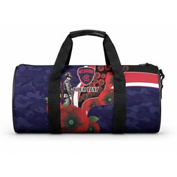 Melbourne Demons ANZAC Personalised Duffle Bag Lest We Forget Poppy Camo