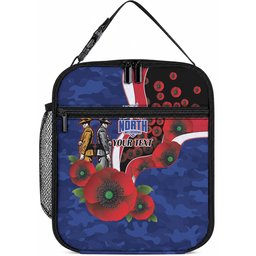 North Kangaroos ANZAC Personalised Lunch Bag Lest We Forget Poppy Camo