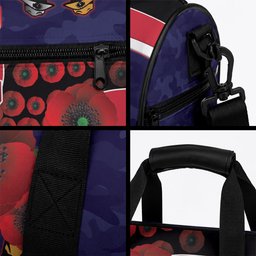 Melbourne Demons ANZAC Personalised Duffle Bag Lest We Forget Poppy Camo