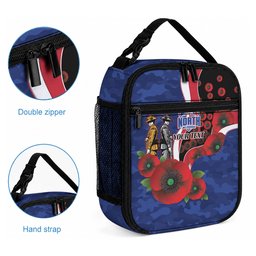 North Kangaroos ANZAC Personalised Lunch Bag Lest We Forget Poppy Camo