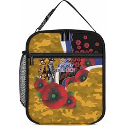 West Eagles ANZAC Personalised Lunch Bag Lest We Forget Poppy Camo
