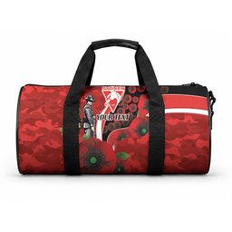 Sydney Swans ANZAC Personalised Duffle Bag Lest We Forget Poppy Camo