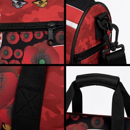 Sydney Swans ANZAC Personalised Duffle Bag Lest We Forget Poppy Camo