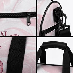 New Zealand Nurses RN Personalised Duffle Bag Pink Stethoscope Coquette Bow Maori Motif