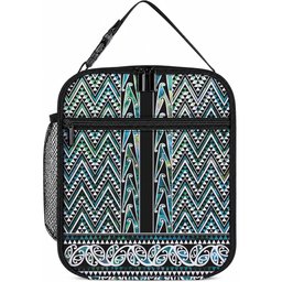 New Zealand Maori Niho Taniwha Lunch Bag Papua Shell - Mangopare Puhoro Pattern