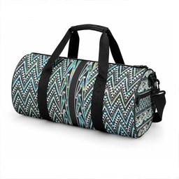 New Zealand Maori Niho Taniwha Duffle Bag Papua Shell - Mangopare Puhoro Pattern