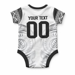Custom Rugby New Zealand Black Fern Baby Onesie Niho Taniwha Inspired