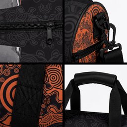 Cricket Australia Perth Champions 2026 Duffle Bag Black Aboriginal Dot Art