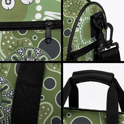 Personalised NAIDOC Week 50 Years Deadly Always Duffle Bag Green Aboriginal Artwork Dot Painting