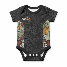 Personalised NAIDOC Deadly 50 Years Baby Onesie Minimalist Aboriginal Art