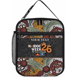 Personalised NAIDOC Deadly 50 Years Lunch Bag Minimalist Aboriginal Art